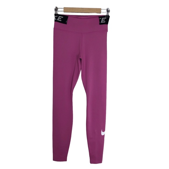 Nike Dri-Fit Women’s The One Legging  Mid Rise Pink Purple Size M - Picture 1 of 14